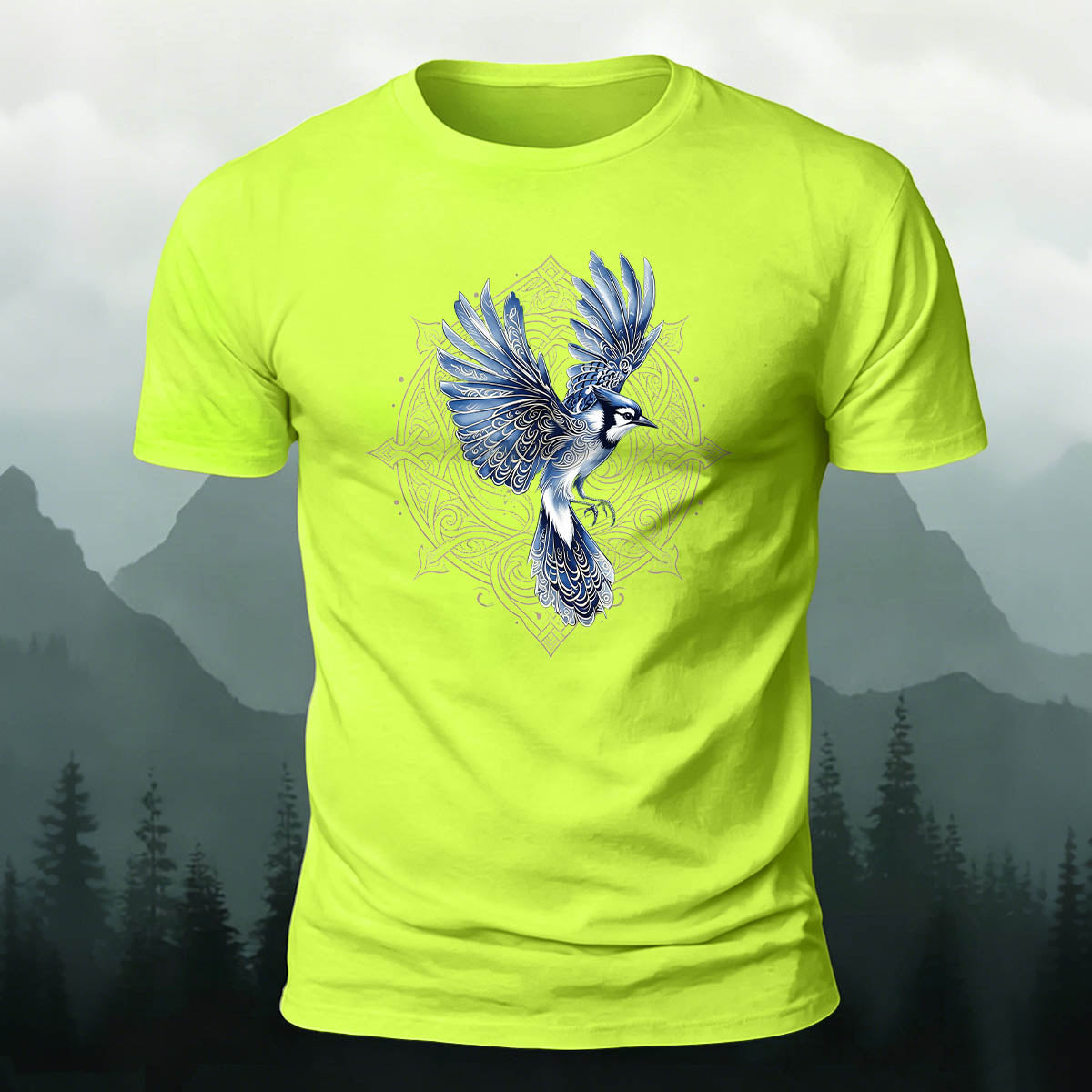 Artistic Bird Graphic Casual Skin-Friendly T-Shirt