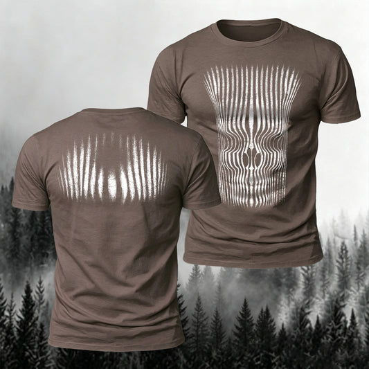 Soft Cotton Dark Stripes Reversible Printed T-Shirt