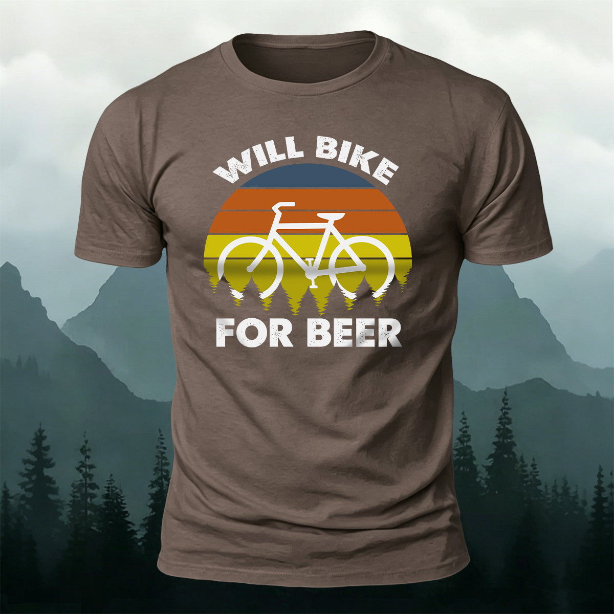 Will Bike For Beer Casual Cotton T-Shirt