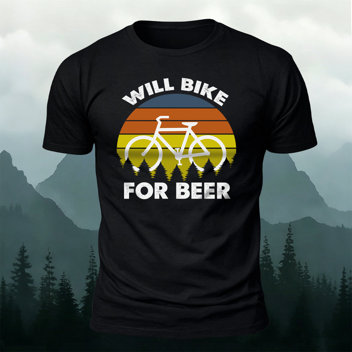 Will Bike For Beer Casual Cotton T-Shirt