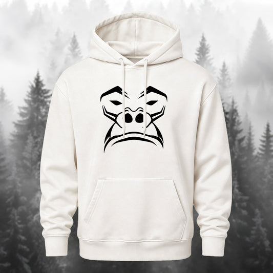 Cotton-Blend Gorilla Art Print Casual Hoodie