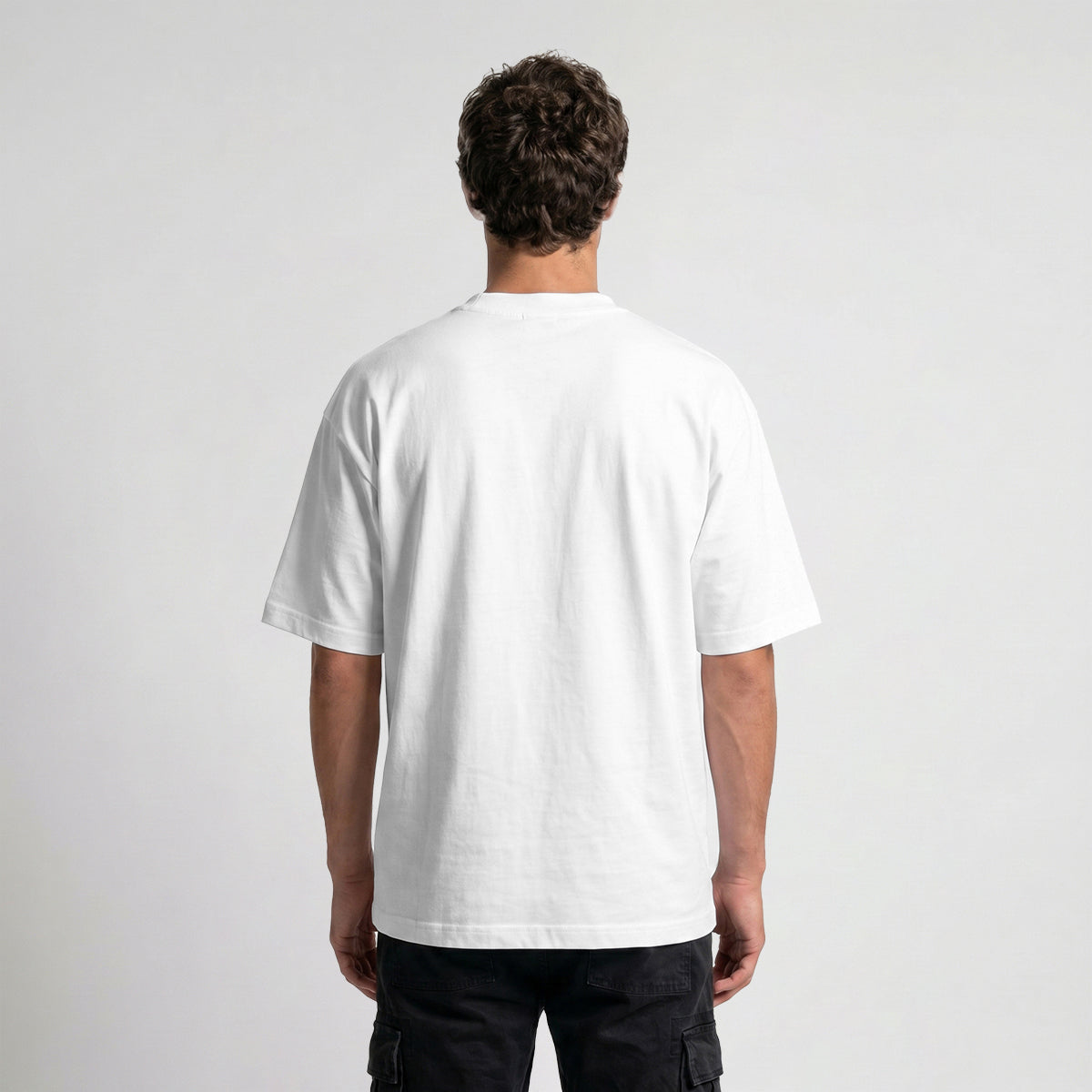 Retro Sunset Pine Tree Print Cotton T-Shirt