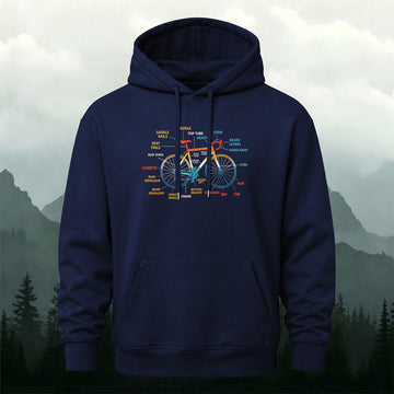 Cotton-Blend Cycling-Printed Casual Comfortable Hoodie