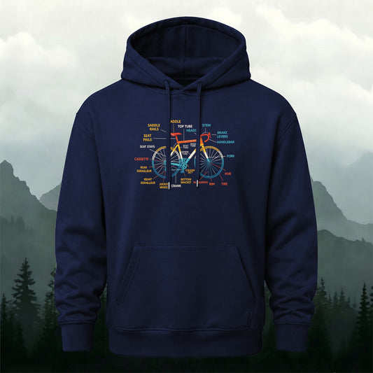 Cotton-Blend Cycling-Printed Casual Comfortable Hoodie