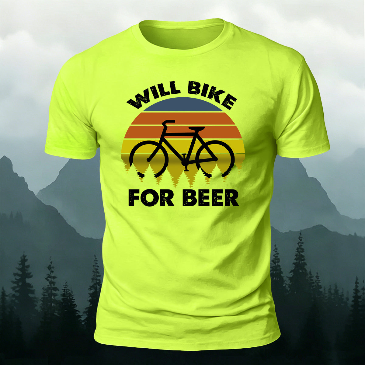 Will Bike For Beer Casual Cotton T-Shirt