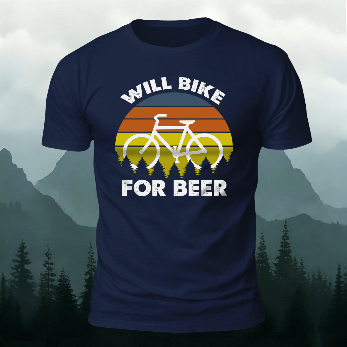 Will Bike For Beer Casual Cotton T-Shirt