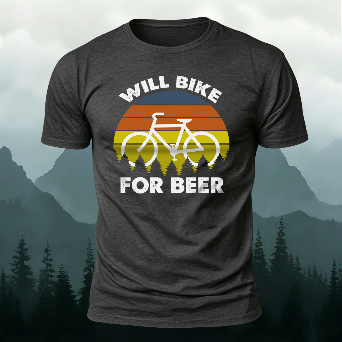 Will Bike For Beer Casual Cotton T-Shirt