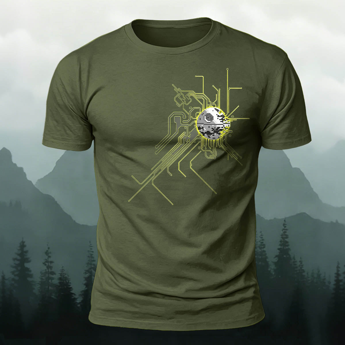 Artistic Linear Personalized Casual Skin-friendly T-shirt