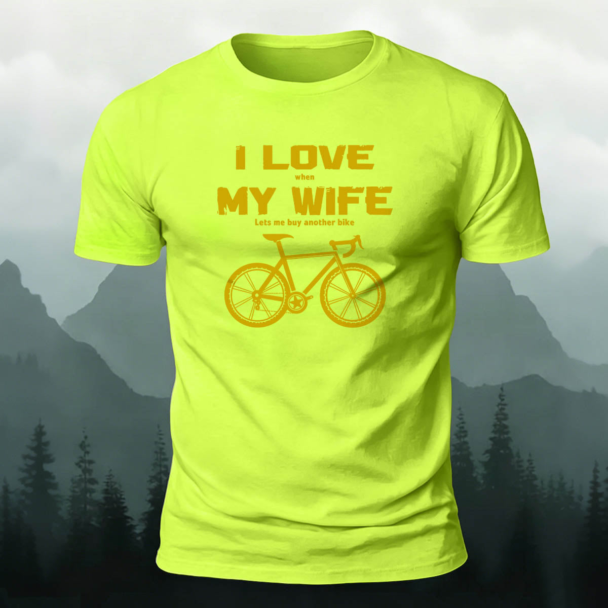 Cotton I Love My Wife Printed Outdoor Cycling T-Shirt