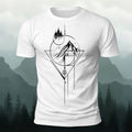 Geometric Pattern Print Combed Cotton Casual T-Shirt