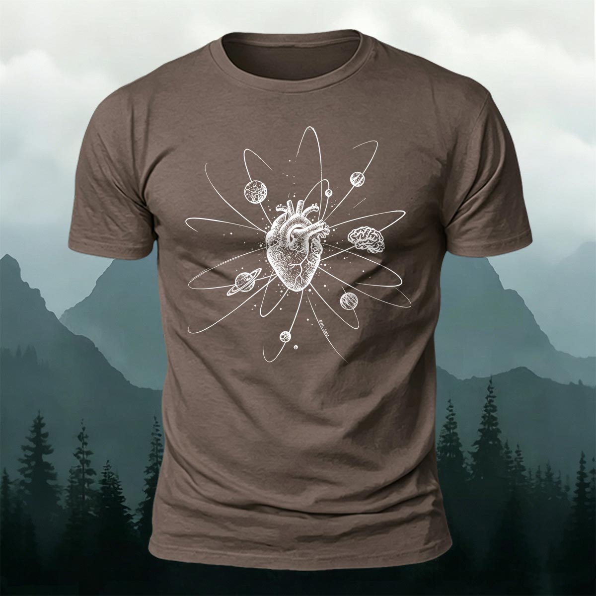 Fun Heart-Printed Casual Cotton T-Shirt