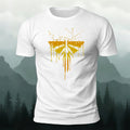 Patterned Fashion Casual Breathable Material T-Shirt White
