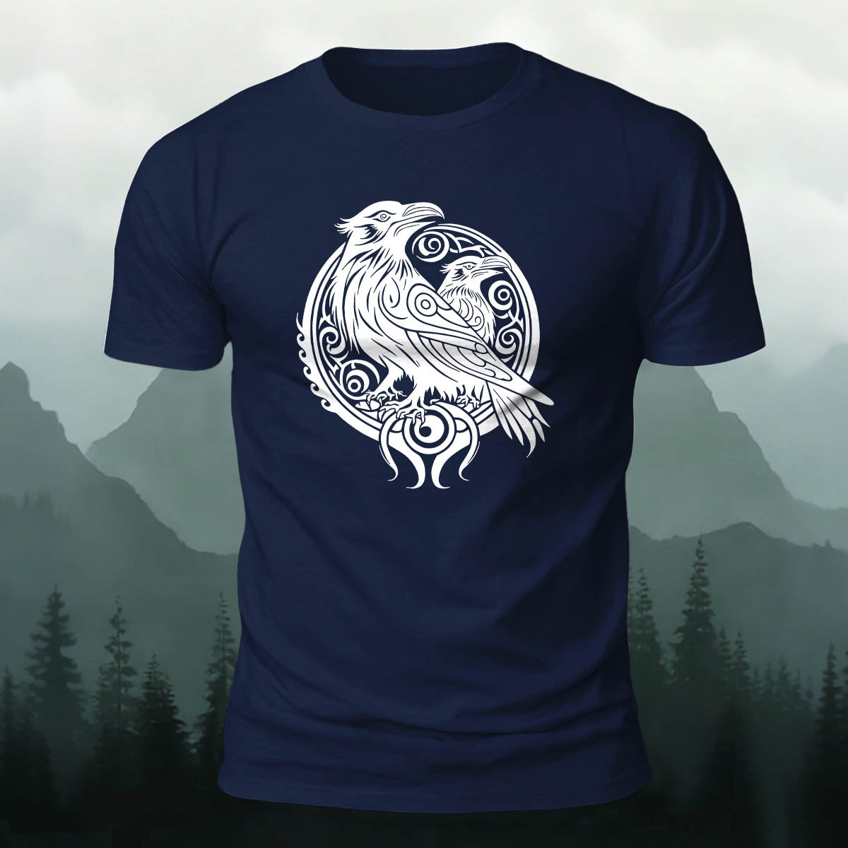 Bird Pattern Casual Natural 100% Cotton T-Shirt