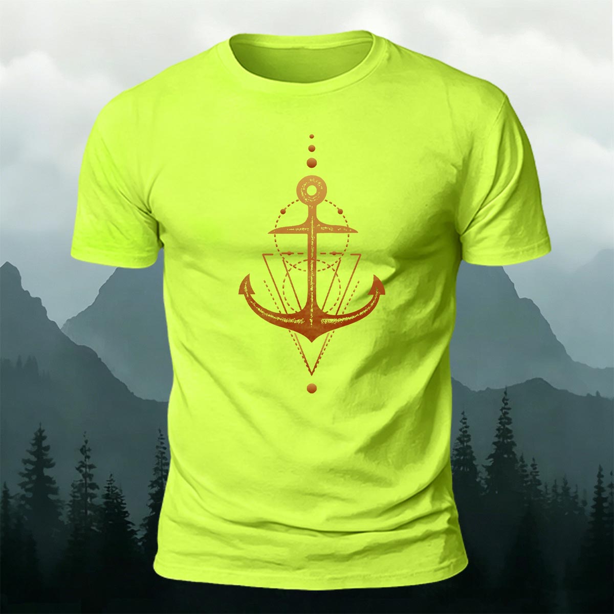 Geometric Nautical Graphic Soft Skin-friendly Tee