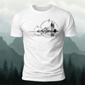 Line Scenery Pattern Design Casual T-shirt