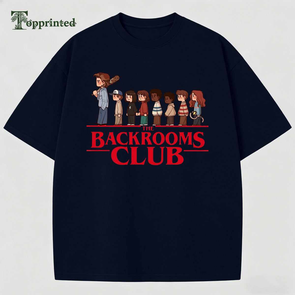 Backrooms Club Casual Cotton Made T-shirt