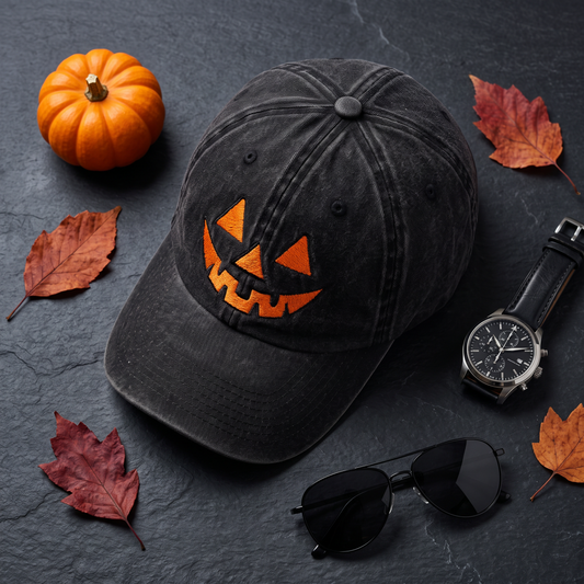Cotton Pumpkin Embroidery Baseball Cap