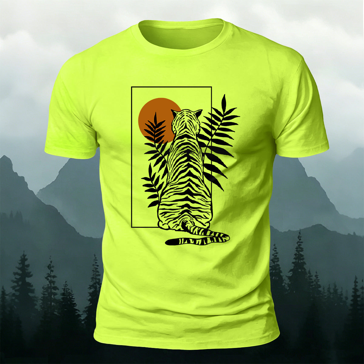 Animal Silhouette Print Casual Skin-Friendly T-Shirt