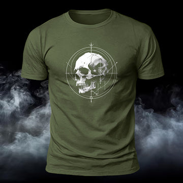 DTG Premium Cotton Skull Totem Printed T-Shirt