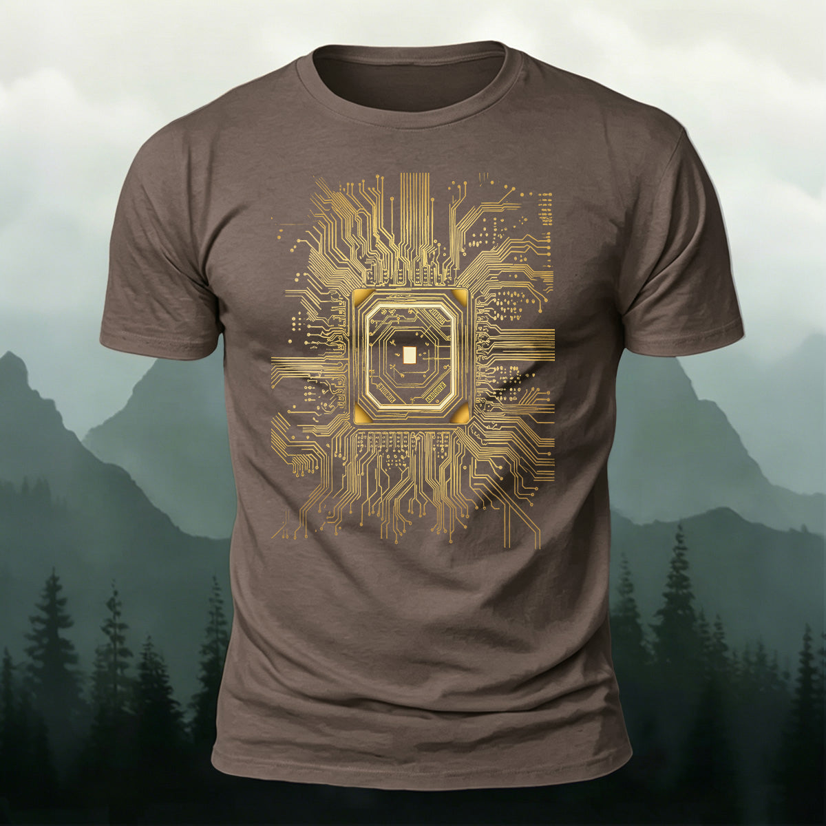 Circuit Board Personalized Breathable Short-sleeve T-shirt
