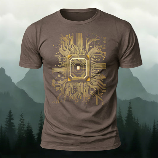 Circuit Board Personalized Breathable Short-sleeve T-shirt