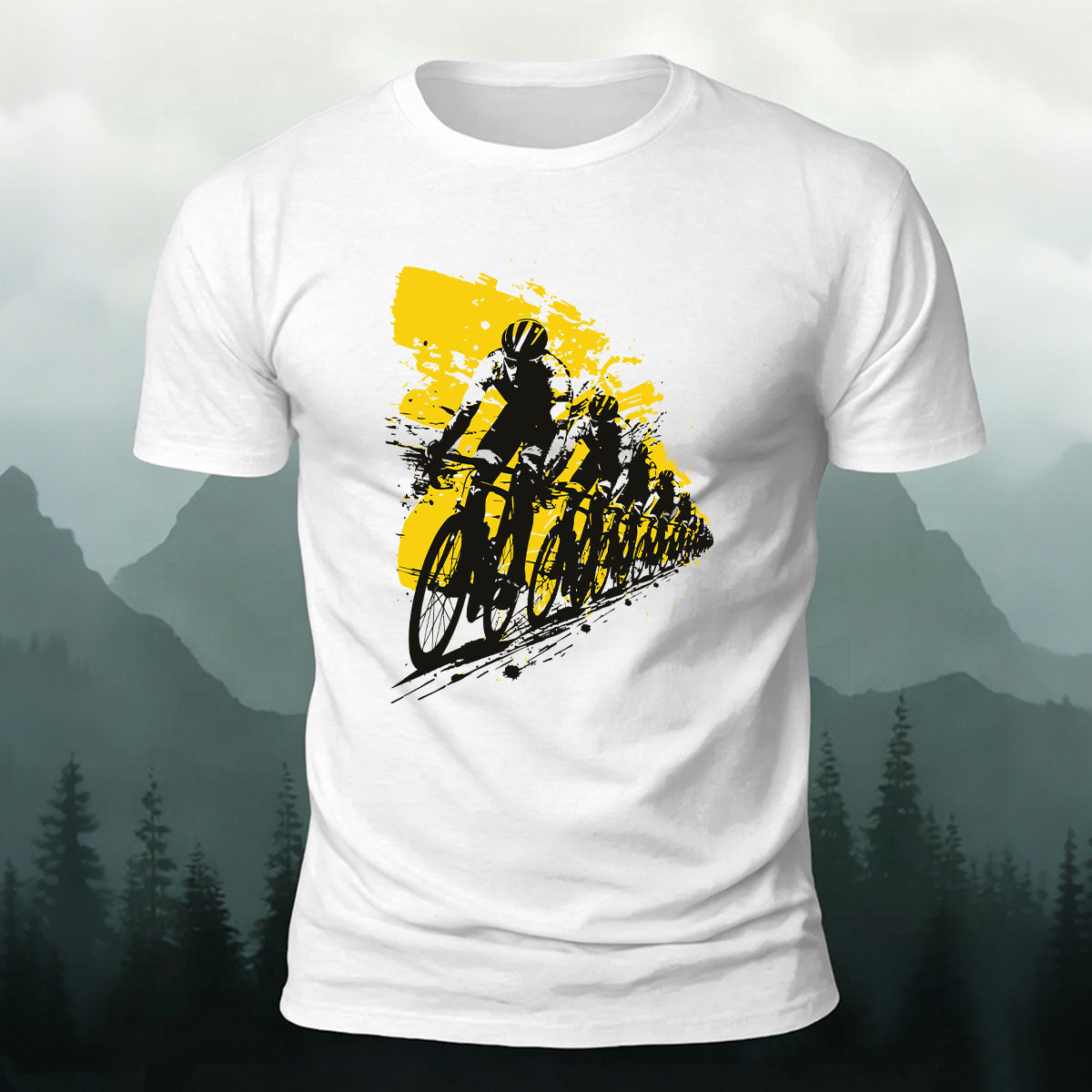 Cycling Team Art Print Comfortable Cotton T-Shirt