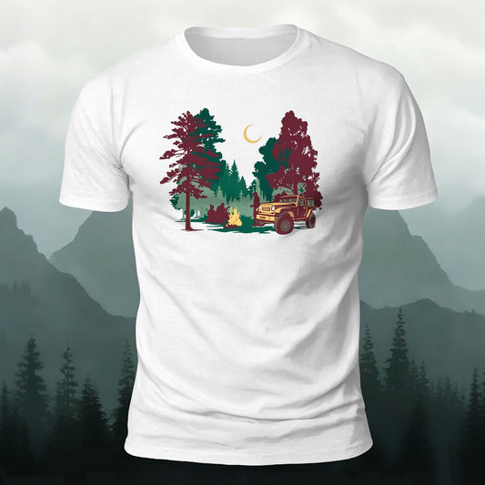Outdoor Camping Silhouette Soft Breathable Tee