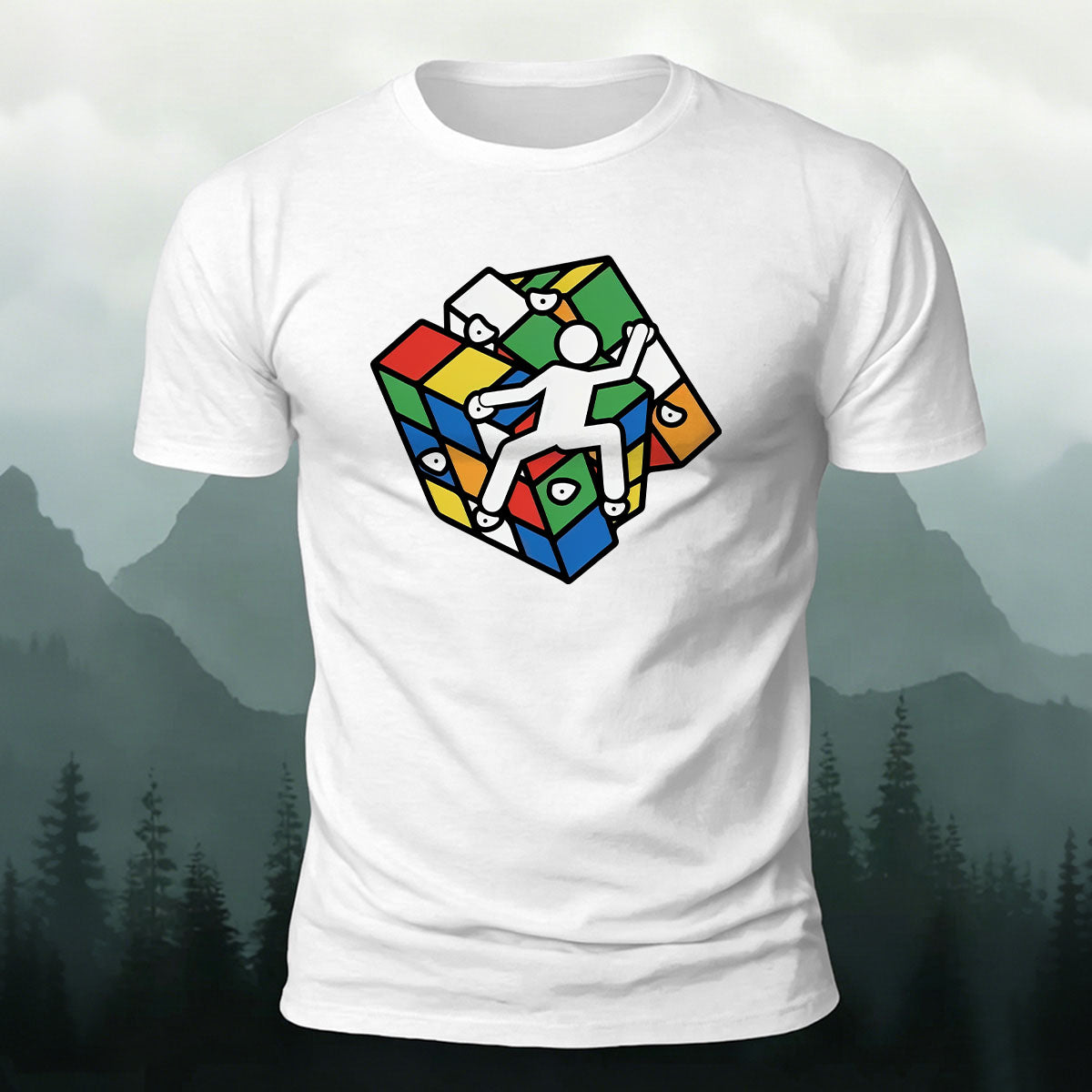 Climbing Cube Simple Casual Breathable T-Shirt