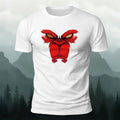 Red Angry Monkey Print 100% Cotton Crew Neck T-Shirt