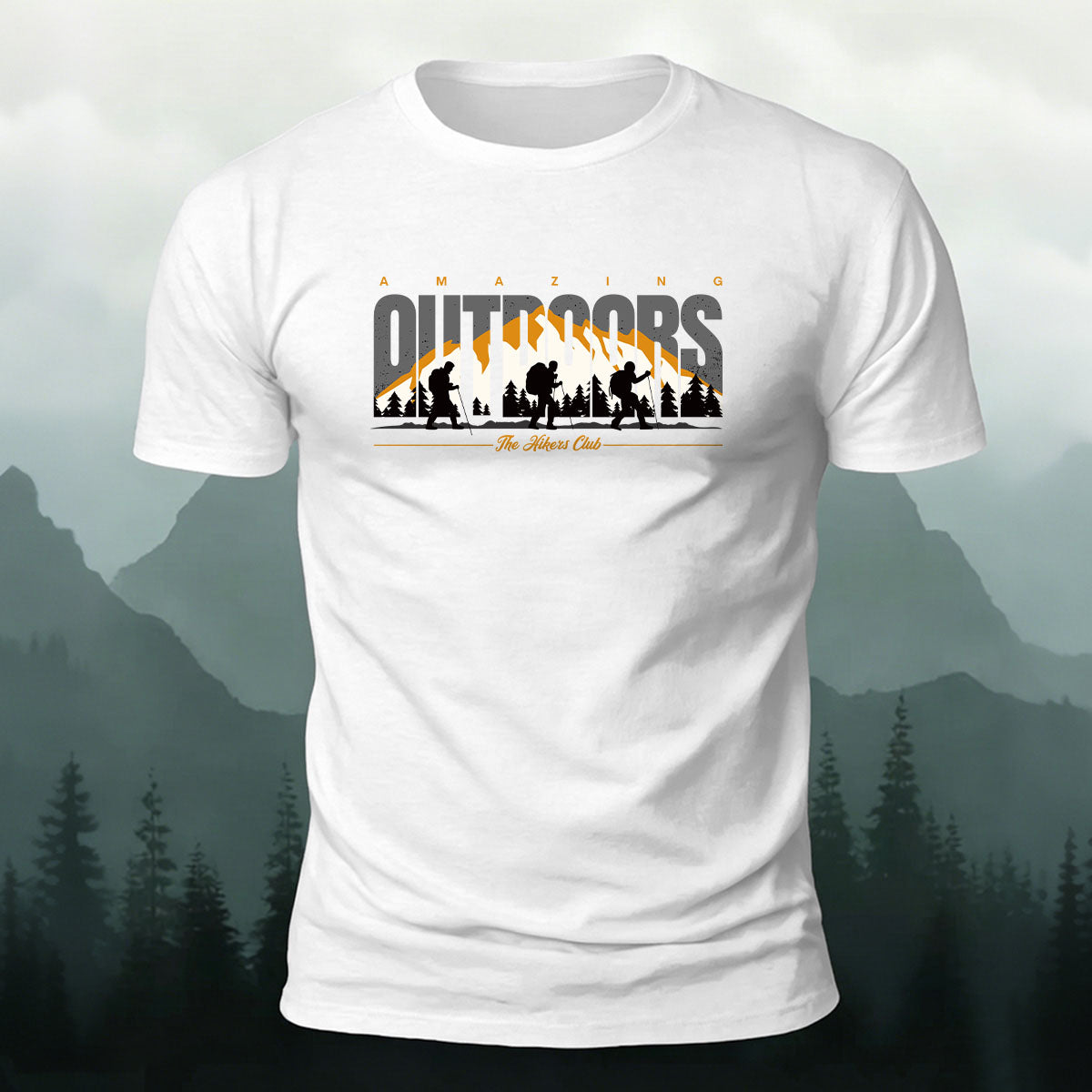 Snow Mountain Expedition Art Print Outdoor Cotton T-Shirt