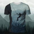 Climbing Print Outdoor Casual Comfortable T-Shirt