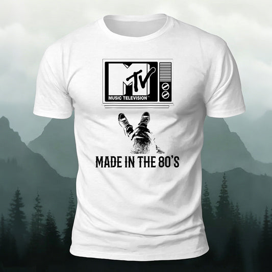 Pure Cotton Retro MTV Made In The 80's Graphic Tee