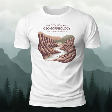 Premium Cotton Ancient Canyon Landscape Print Casual Tee