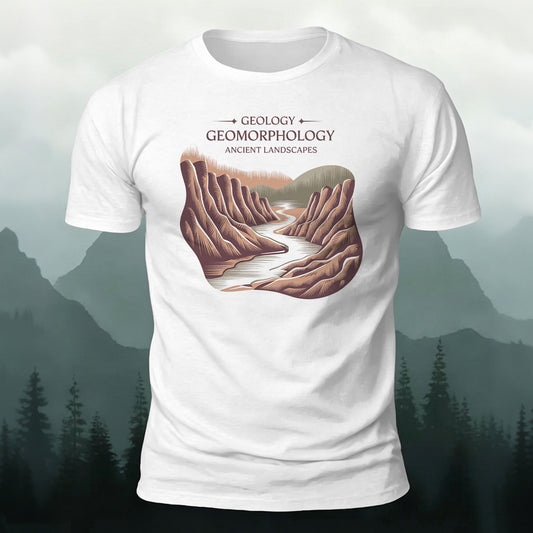 Premium Cotton Ancient Canyon Landscape Print Casual Tee