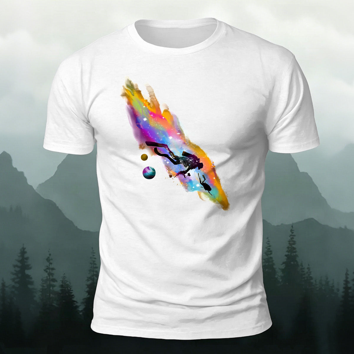 DTG Ocean Exploration Printed Simple Premium Cotton T-Shirt