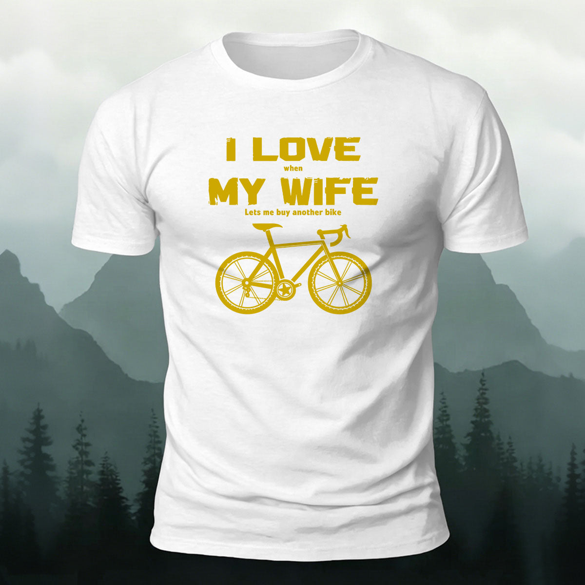 Cotton I Love My Wife Printed Outdoor Cycling T-Shirt