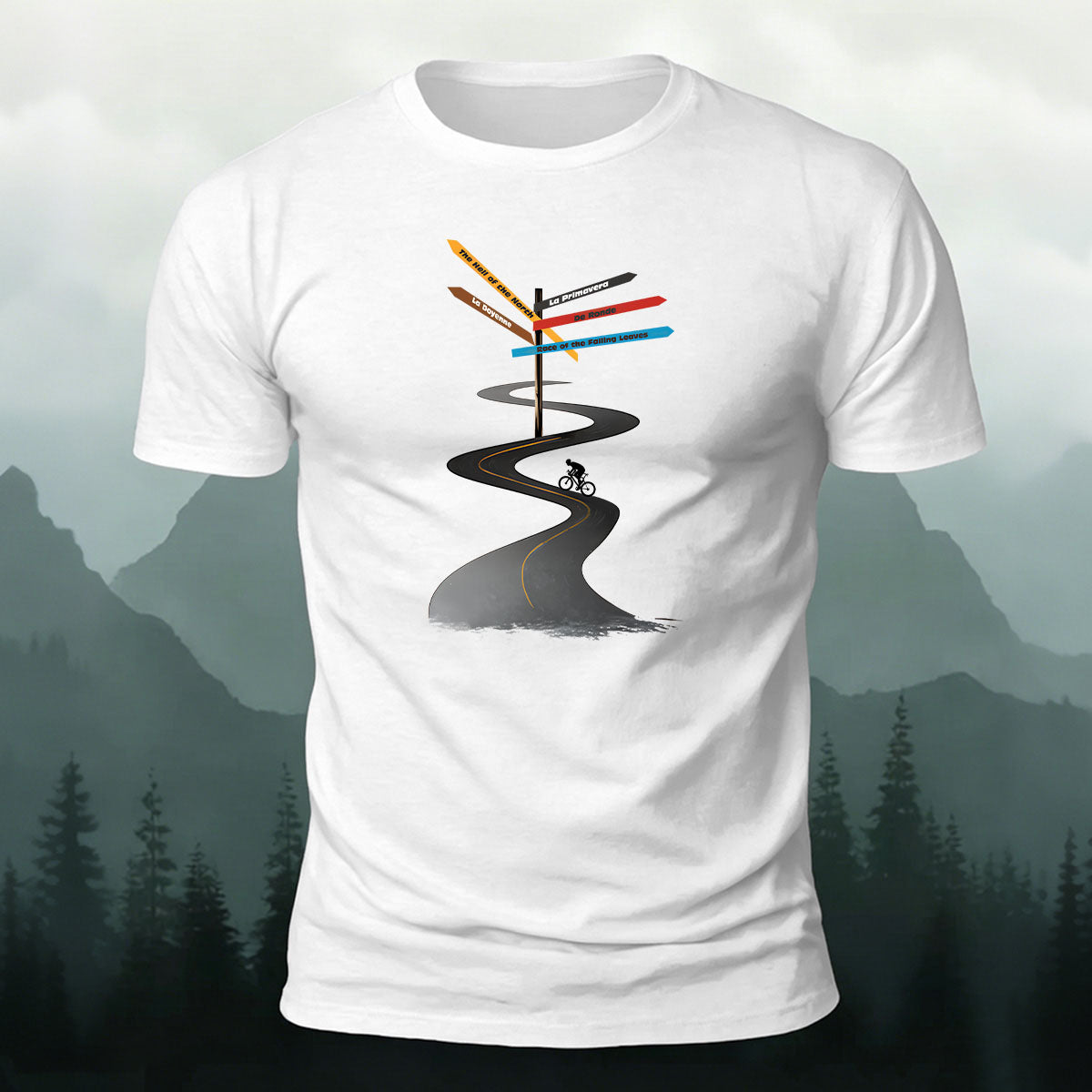 Combed Cotton Road Cycling Printed T-Shirt