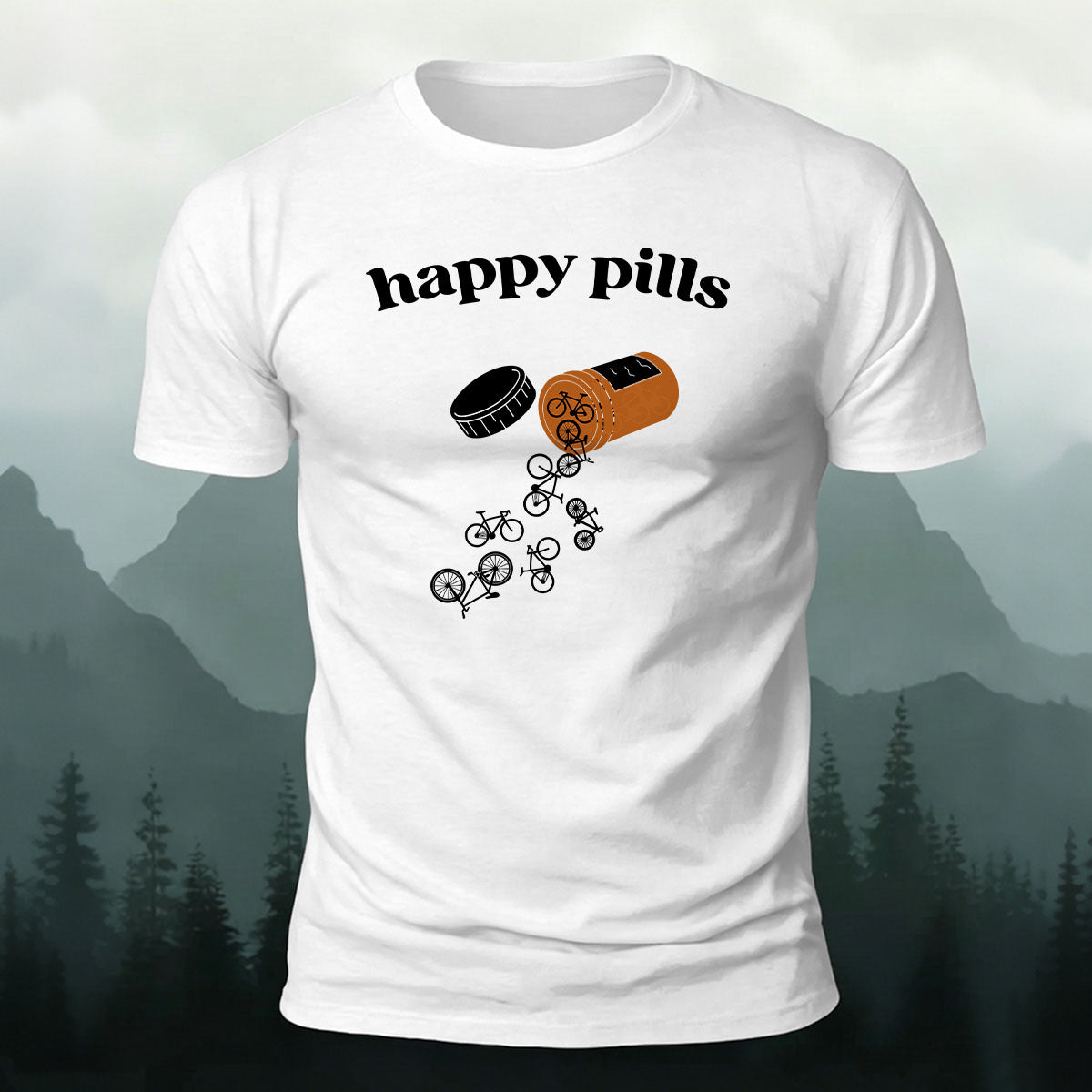 Cotton Happy Pills Printed Outdoor Cycling T-Shirt
