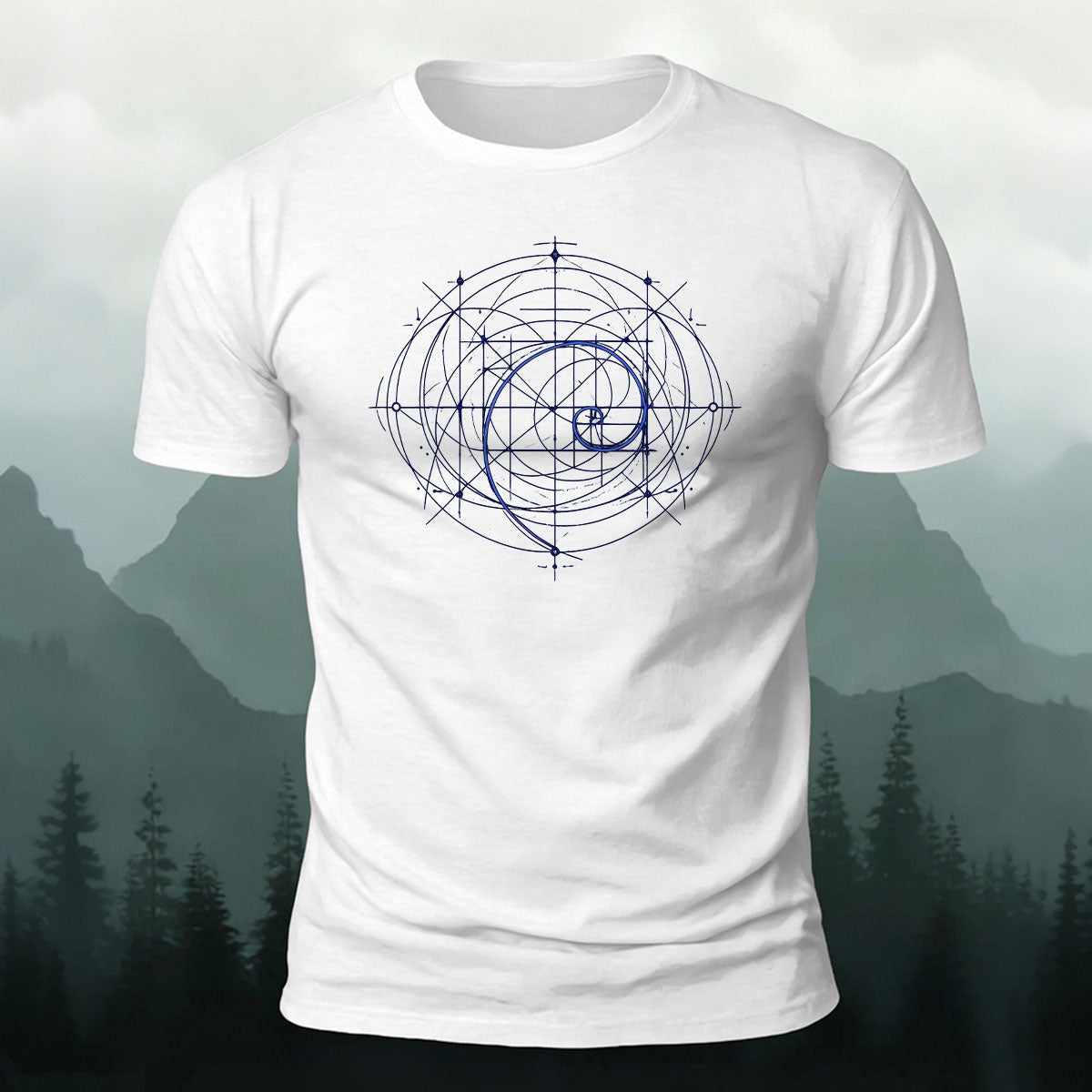 Combed Cotton Geometric Print Casual T-Shirt