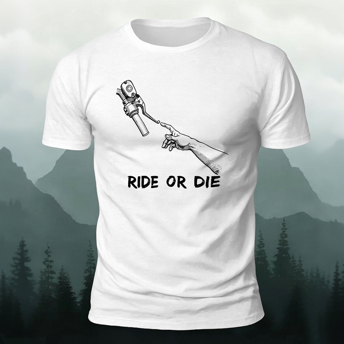 Cotton Ride Or Die Print Outdoor Cycling T-Shirt