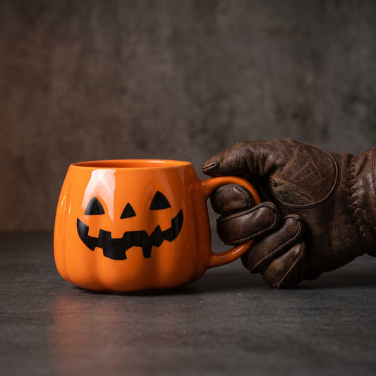 Ceramic Pumpkin Face Halloween Mug