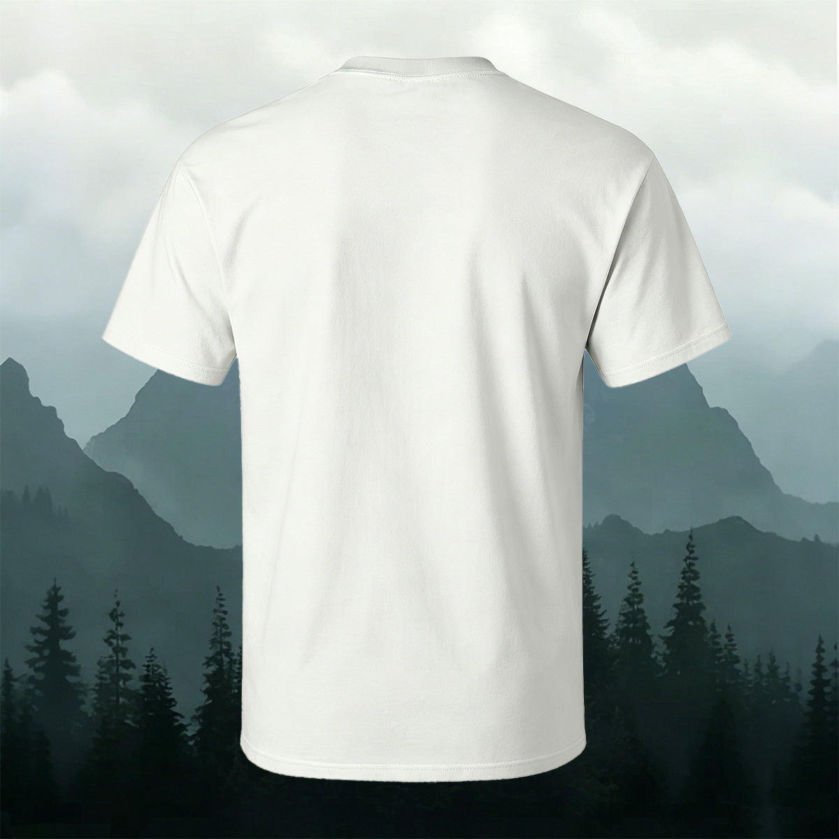 Retro Mountain Scenery Outdoor Casual T-Shirt