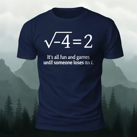 Combed Cotton Math-Print Casual T-Shirt