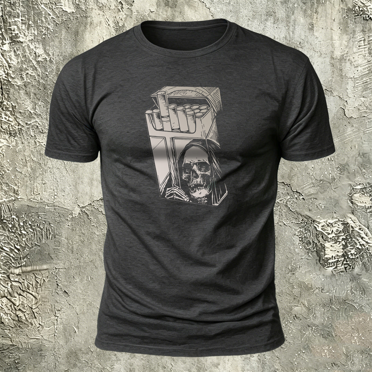 Vintage Cigarette Case Skull Street Fashion T-Shirt