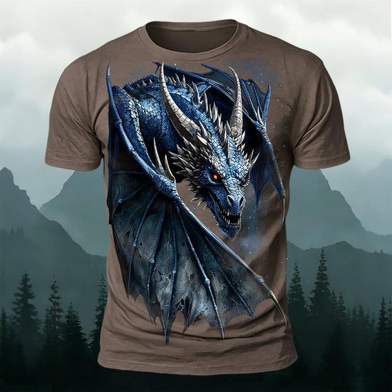 Fierce Dragon Print Cool Casual Premium Cotton T-Shirt CO