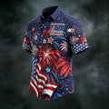Fireworks Celebration Pattern Casual Floral Shirt 2