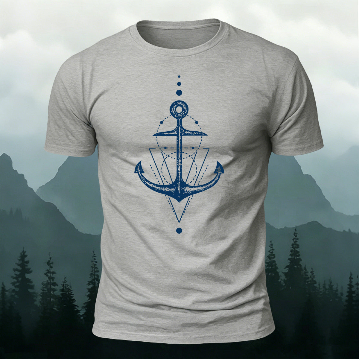 Vintage Nautical Anchor Outdoor Versatile Cotton T-Shirt