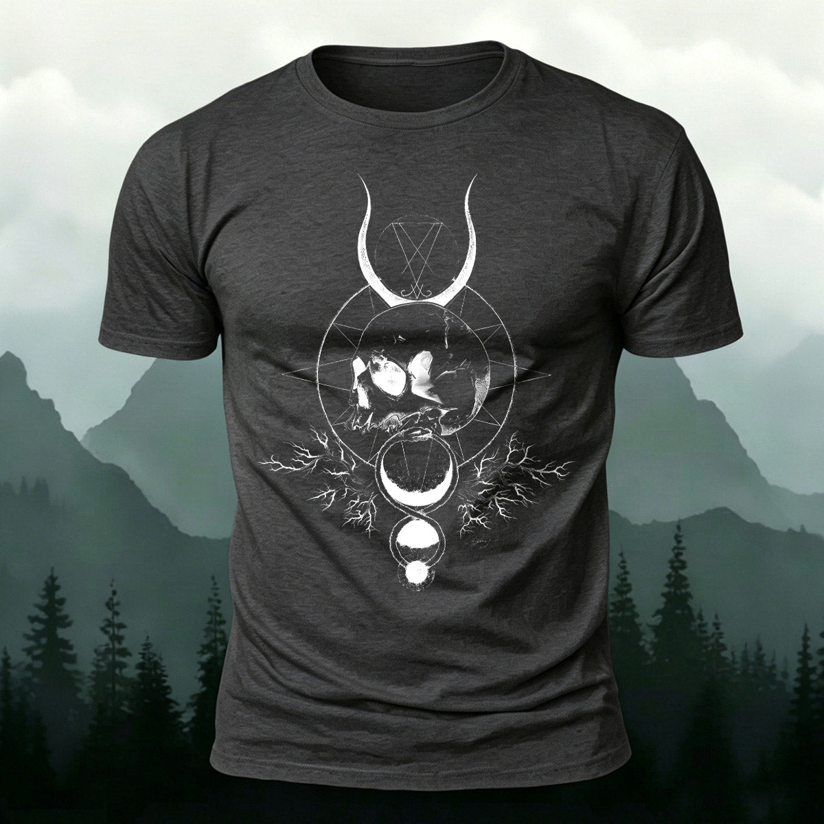 Creative Skull Ring Graphic Skin-Friendly T-Shirt