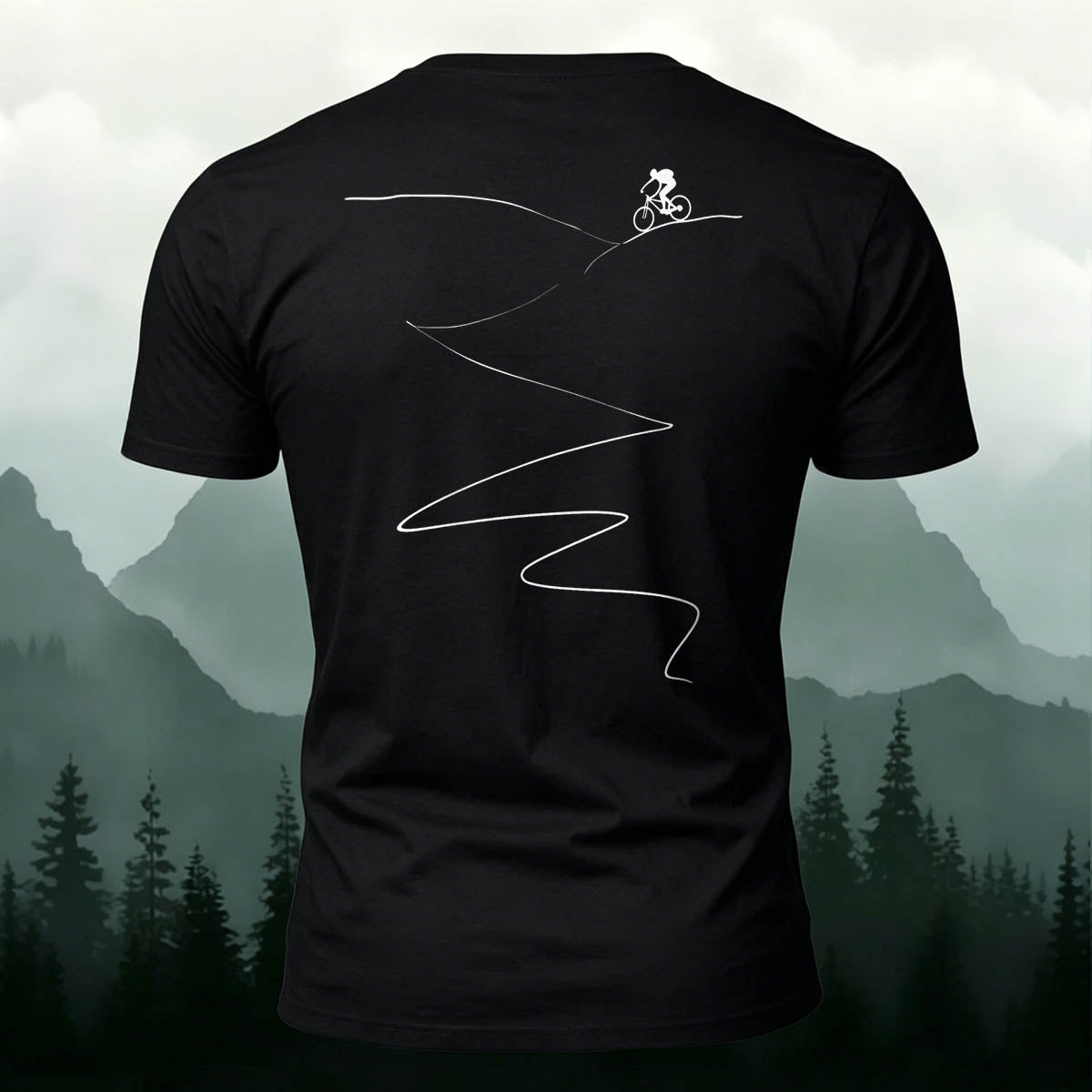 Cycling Simple Line Breathable Crew Neck T-Shirt