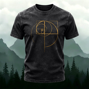 Washed Cotton Minimalist Geometric Casual T-Shirt